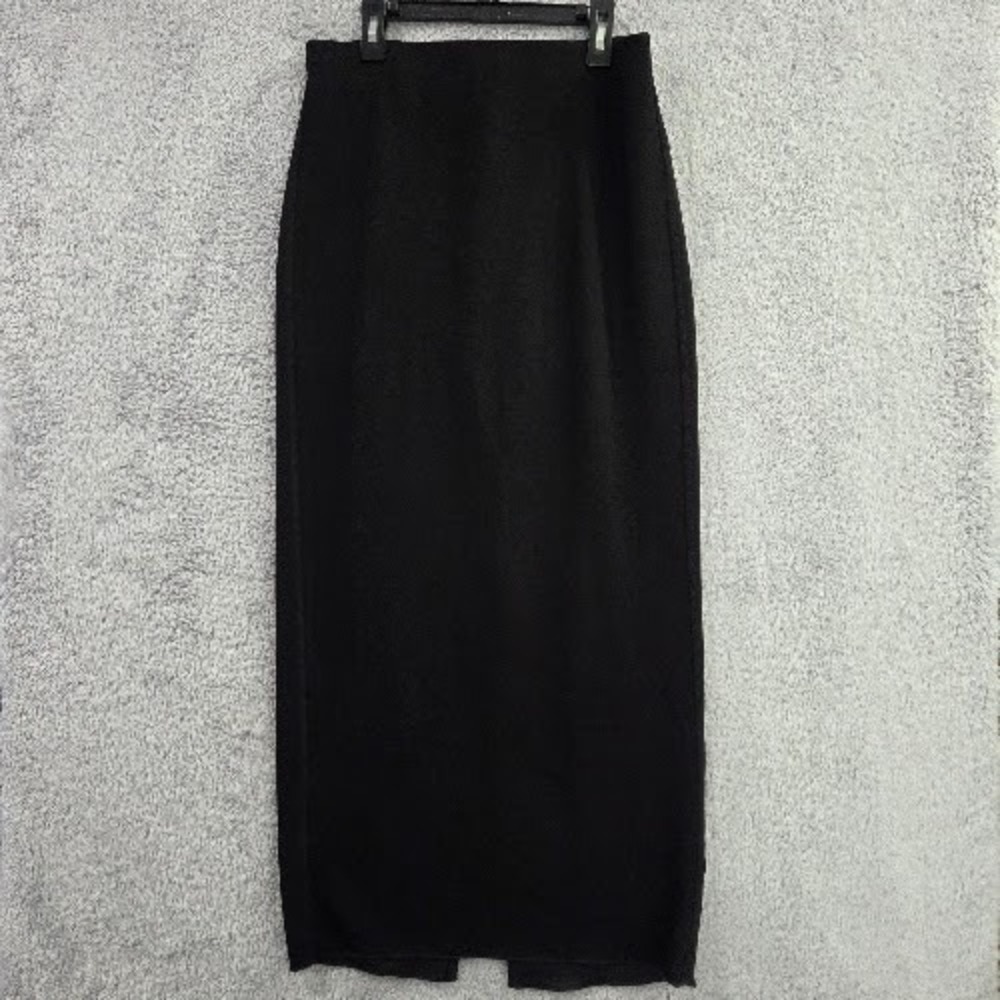 Elie Tahari Maxi Skirt Women's Size Medium Black Minimalist Office Stretch NWT